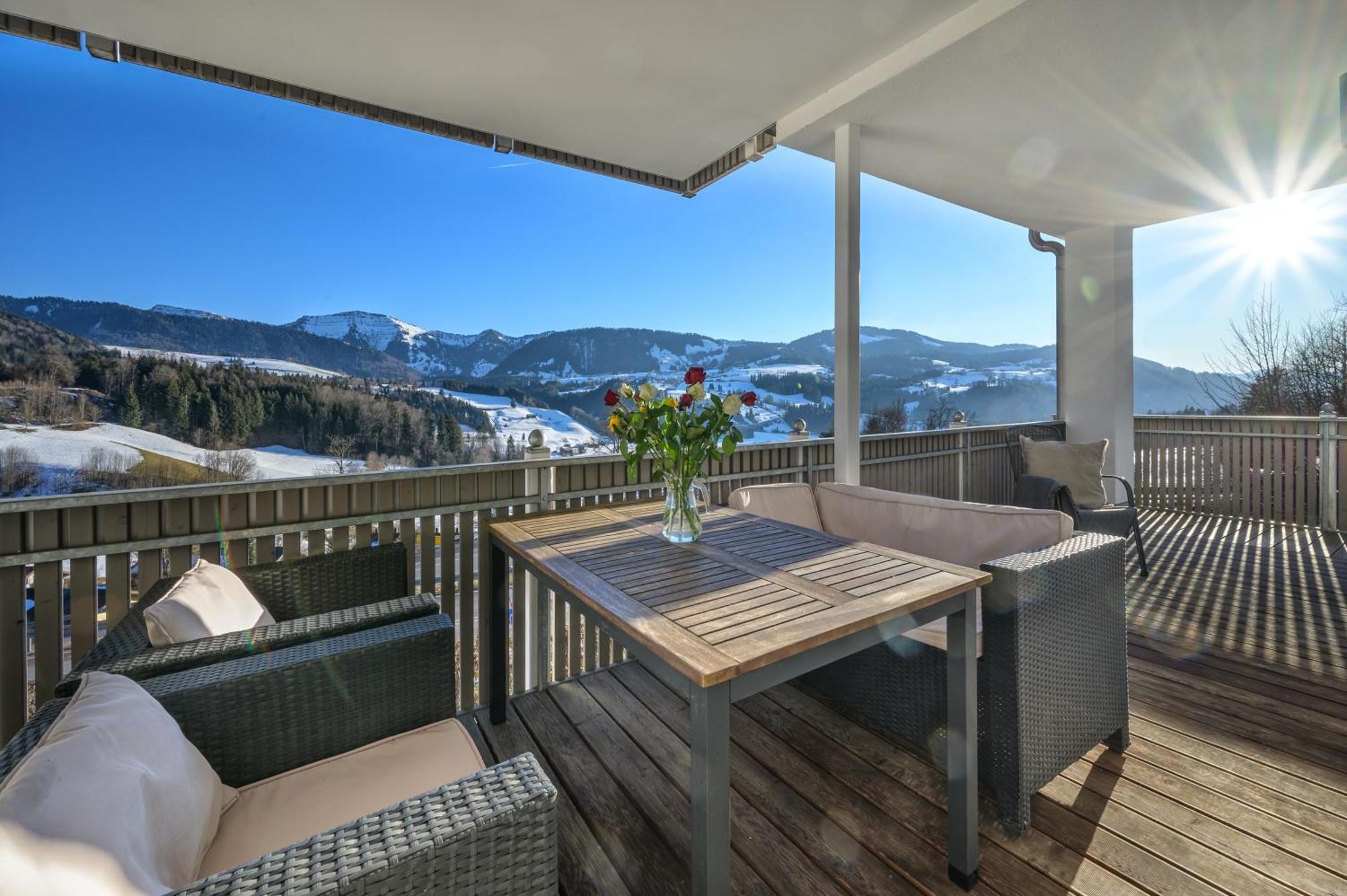 Haus "Bergblick" Ferienwohnung Hochgrat Oberstaufen Mit 2 Schlafzimmer Екстериор снимка